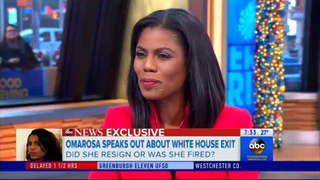 Omarosa Manigault Newman tells “Good Morning America” Thursday, “There were a lot of things that I observed during the last year that I was very unhappy with, that I was very uncomfortable with. Things that I heard, that I observed, that I listened to.”